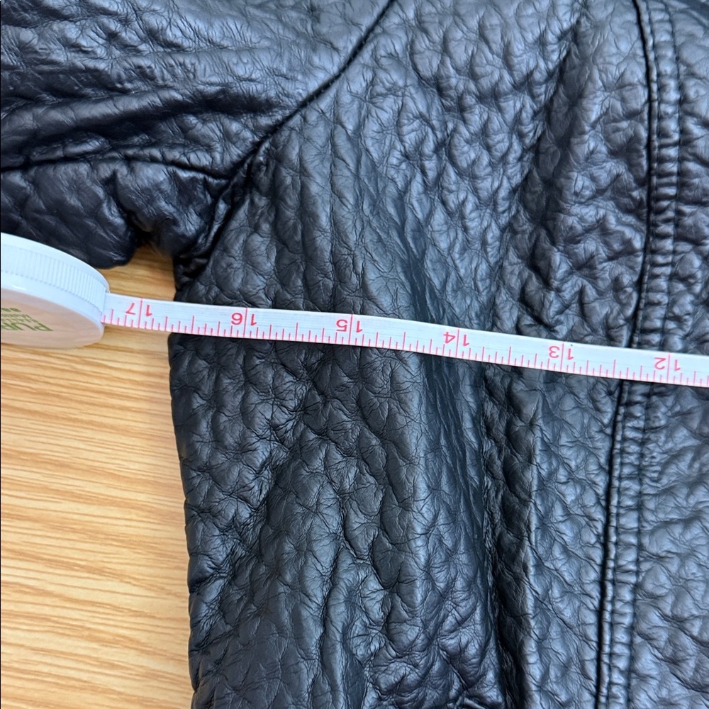 Karl Lagerfeld Textured Black faux Leather Jacket - Picture 11 of 15